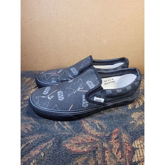 Vans Womens Star Wars Darth Vader Slip-On Sneakers- Size 9 - Picture 2 of 10